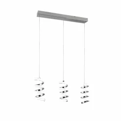 Luminaires Reality Éclairage Led|Suspension Reality Laola LED Chrome, 3 lumières