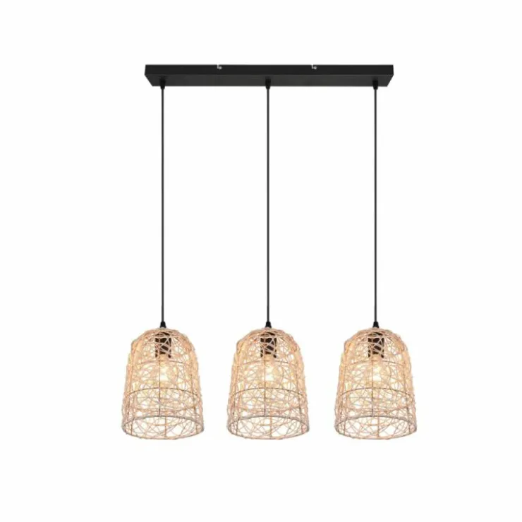 Luminaires Reality Suspensions|Suspension Reality Lovis Noir, 3 lumières
