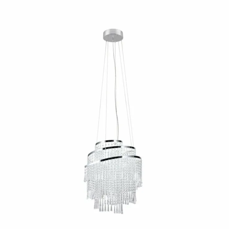 Luminaires Reality Éclairage Led|Suspension Reality POMP LED Chrome, 1 lumière, Télécommandes