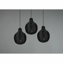 Luminaires Reality Suspensions|Suspension Reality Sprout Noir, 3 lumières