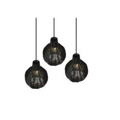 Luminaires Reality Suspensions|Suspension Reality Sprout Noir, 3 lumières