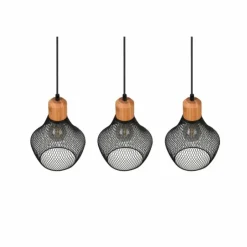 Luminaires Reality Suspensions|Suspension Reality Valeria Noir, 3 lumières