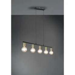 Luminaires Reality Suspensions|Suspension Reality Vannes Noir, 5 lumières