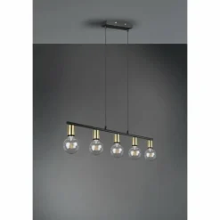 Luminaires Reality Suspensions|Suspension Reality Vannes Noir, 5 lumières