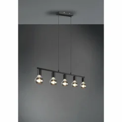 Luminaires Reality Suspensions|Suspension Reality Vannes Noir, 5 lumières