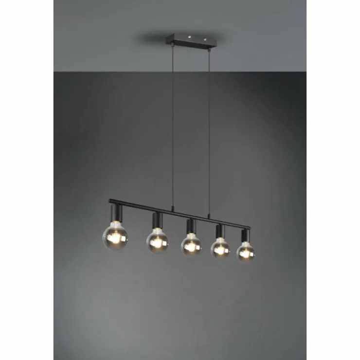 Luminaires Reality Suspensions|Suspension Reality Vannes Noir, 5 lumières