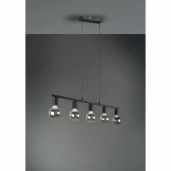 Luminaires Reality Suspensions|Suspension Reality Vannes Noir, 5 lumières