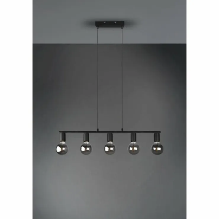 Luminaires Reality Suspensions|Suspension Reality Vannes Noir, 5 lumières