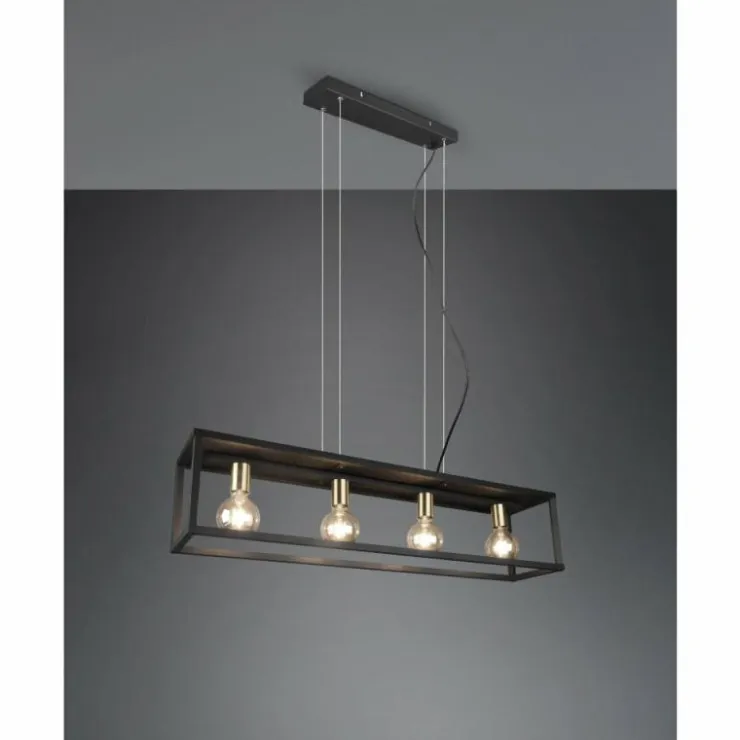 Luminaires Reality Suspensions|Suspension Reality Vito Noir, 4 lumières