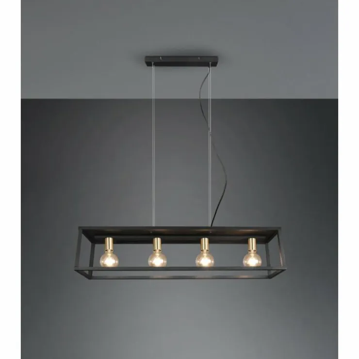 Luminaires Reality Suspensions|Suspension Reality Vito Noir, 4 lumières