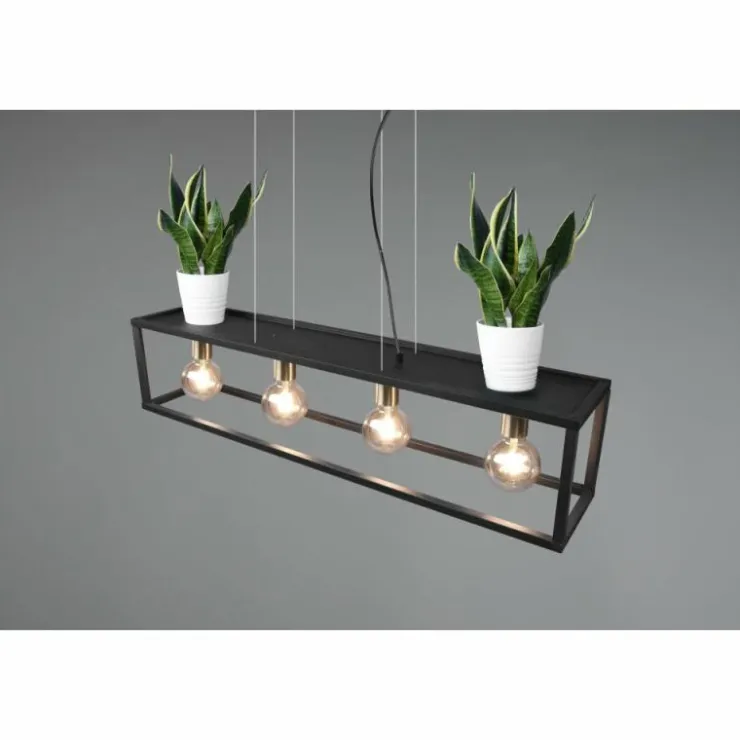 Luminaires Reality Suspensions|Suspension Reality Vito Noir, 4 lumières