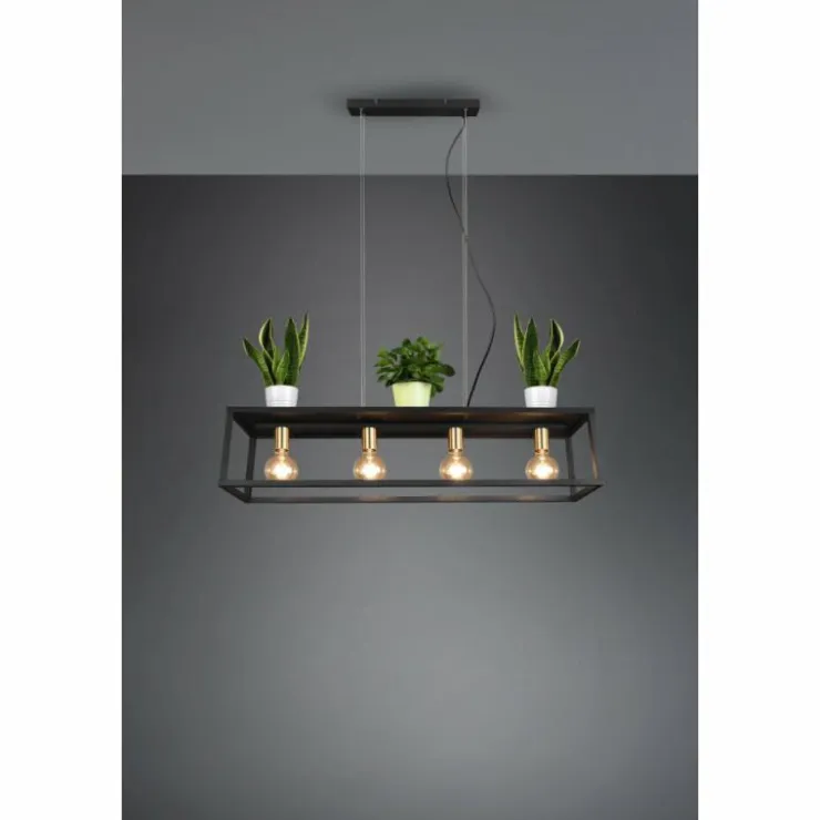 Luminaires Reality Suspensions|Suspension Reality Vito Noir, 4 lumières