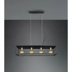 Luminaires Reality Suspensions|Suspension Reality Vito Noir, 4 lumières