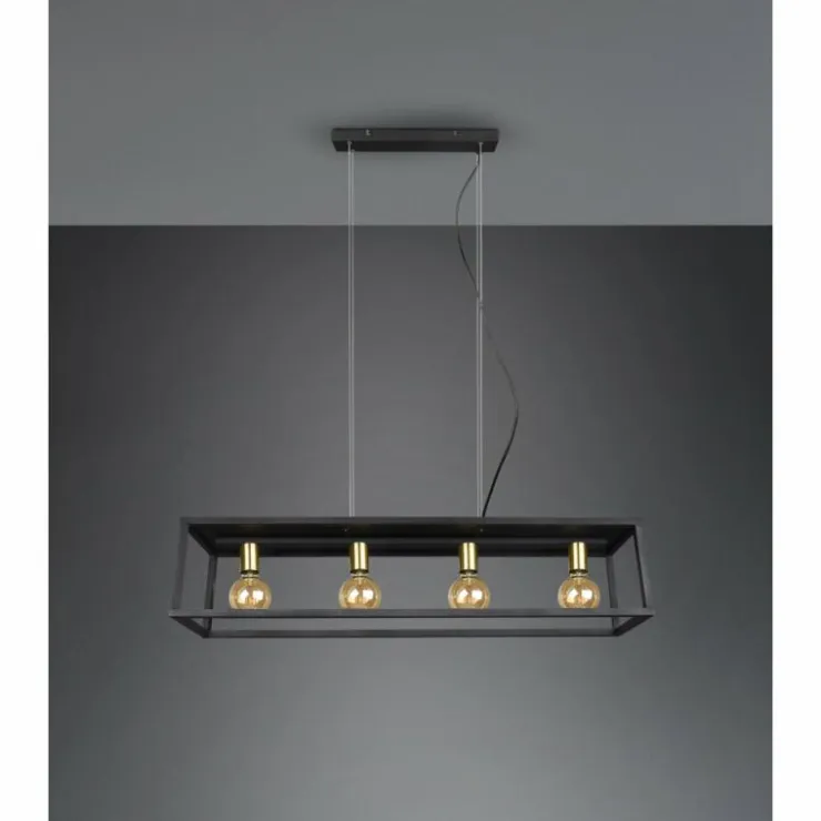 Luminaires Reality Suspensions|Suspension Reality Vito Noir, 4 lumières