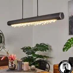 hofstein Suspensions|Suspension Rodeche LED Argenté, 1 lumière