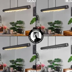 hofstein Suspensions|Suspension Rodeche LED Argenté, 1 lumière