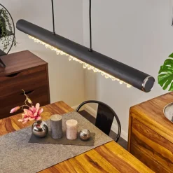 hofstein Suspensions|Suspension Rodeche LED Argenté, 1 lumière