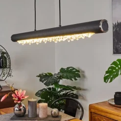 hofstein Suspensions|Suspension Rodeche LED Argenté, 1 lumière