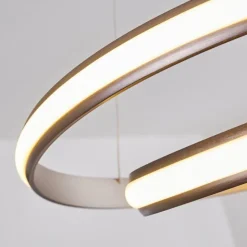 hofstein Suspensions|Suspension Rokera LED Nickel mat, 1 lumière