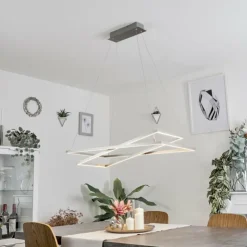 hofstein Suspensions|Suspension Schleitheim Chrome, Nickel mat, Blanc, 1 lumière