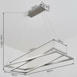 hofstein Suspensions|Suspension Schleitheim Chrome, Nickel mat, Blanc, 1 lumière