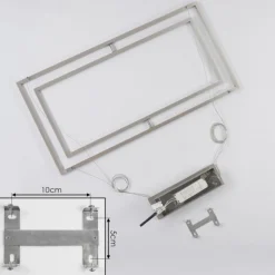 hofstein Suspensions|Suspension Schleitheim Chrome, Nickel mat, Blanc, 1 lumière