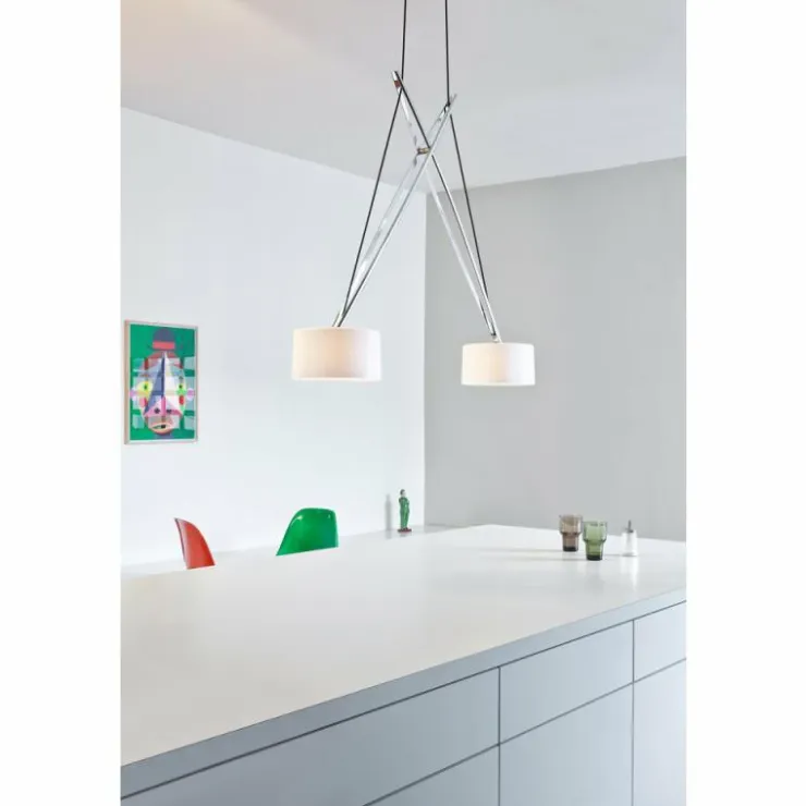 Luminaires Serien Lighting Éclairage Led|Suspension Serien Lighting TWIN LED Chrome, 2 lumières