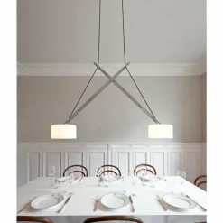 Luminaires Serien Lighting Éclairage Led|Suspension Serien Lighting TWIN LED Chrome, 2 lumières