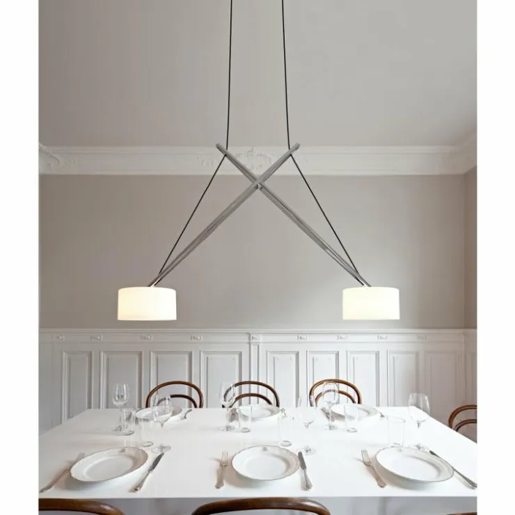 Luminaires Serien Lighting Éclairage Led|Suspension Serien Lighting TWIN LED Chrome, 2 lumières