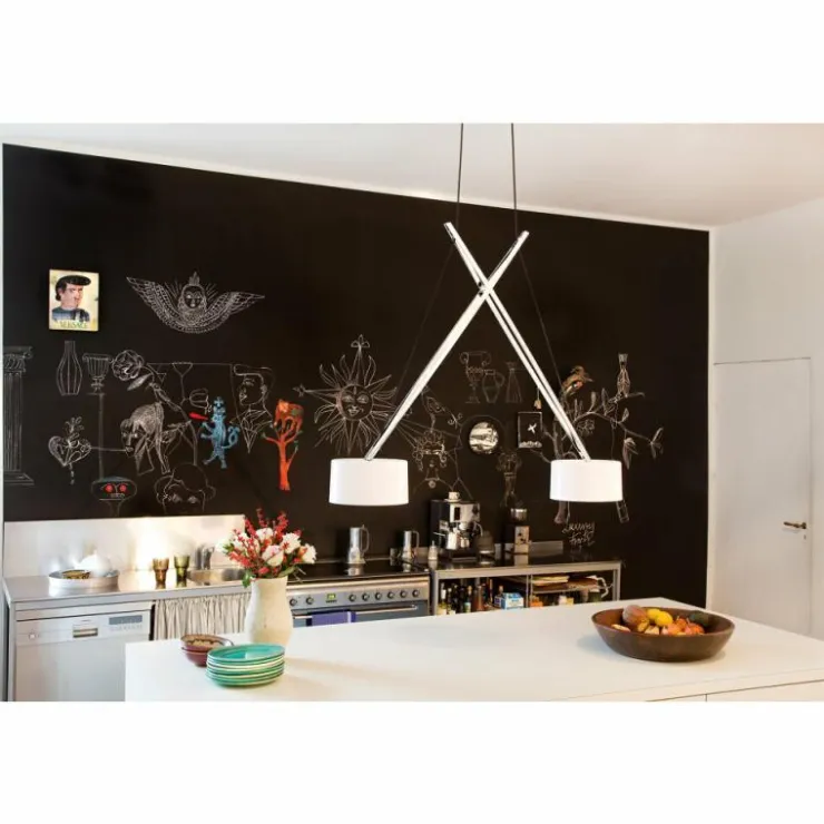 Luminaires Serien Lighting Éclairage Led|Suspension Serien Lighting TWIN LED Chrome, 2 lumières