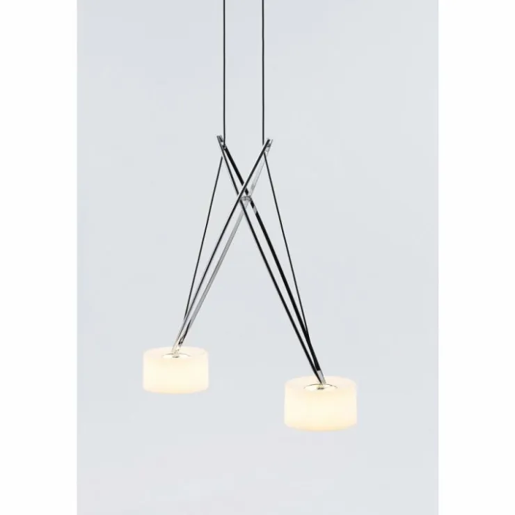 Luminaires Serien Lighting Éclairage Led|Suspension Serien Lighting TWIN LED Chrome, 2 lumières