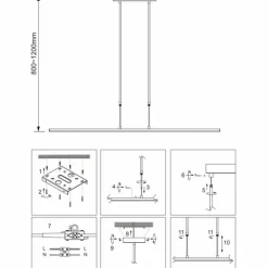 Luminaires Steinhauer Éclairage Led|Suspension Steinhauer Bande LED Acier brossé, 3 lumières