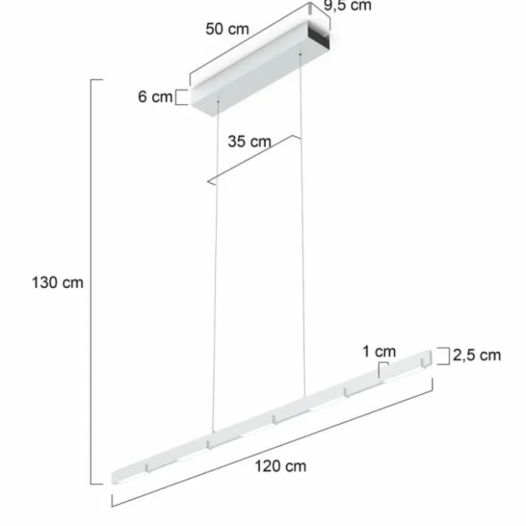 Luminaires Steinhauer Éclairage Led|Suspension Steinhauer Bloc LED Acier brossé, 7 lumières