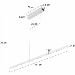 Luminaires Steinhauer Suspensions|Suspension Steinhauer Bloc LED Acier brossé, 11 lumières