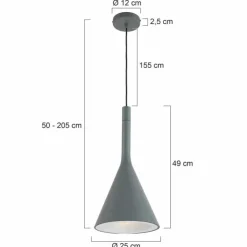 Luminaires Steinhauer Suspensions|Suspension Steinhauer Cornucopia Gris, 1 lumière