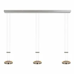 Luminaires Steinhauer Éclairage Led|Suspension Steinhauer Piola LED Acier brossé, 6 lumières