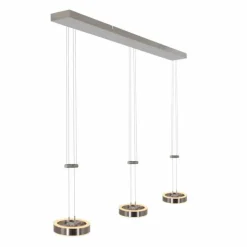 Luminaires Steinhauer Éclairage Led|Suspension Steinhauer Piola LED Acier brossé, 6 lumières