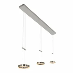 Luminaires Steinhauer Éclairage Led|Suspension Steinhauer Piola LED Acier brossé, 6 lumières