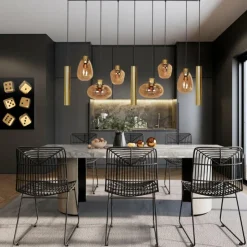 Luminaires Steinhauer Éclairage Led|Suspension Steinhauer Reflexion LED, 9 lumières