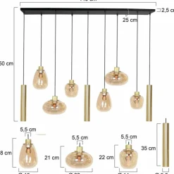 Luminaires Steinhauer Éclairage Led|Suspension Steinhauer Reflexion LED, 9 lumières