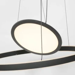 Luminaires Steinhauer Éclairage Led|Suspension Steinhauer Ringlux LED Noir, 3 lumières