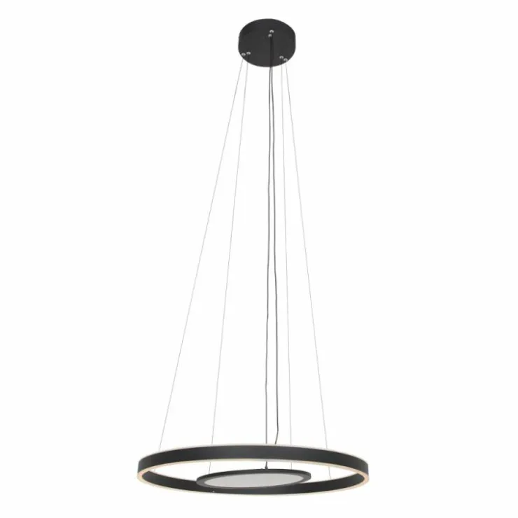 Luminaires Steinhauer Éclairage Led|Suspension Steinhauer Ringlux LED Noir, 3 lumières