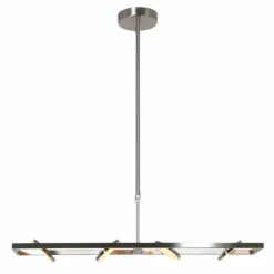 Luminaires Steinhauer Éclairage Led|Suspension Steinhauer Soleil LED Acier brossé, 4 lumières
