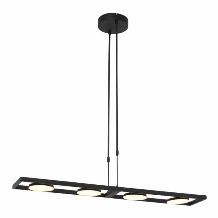 Luminaires Steinhauer Éclairage Led|Suspension Steinhauer Soleil LED Noir, 4 lumières
