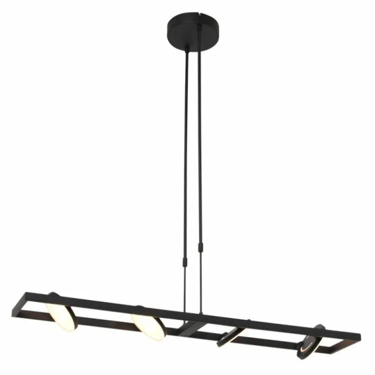 Luminaires Steinhauer Éclairage Led|Suspension Steinhauer Soleil LED Noir, 4 lumières