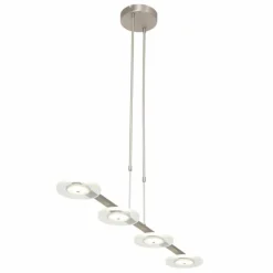 Luminaires Steinhauer Éclairage Led|Suspension Steinhauer Turound LED Argenté, 4 lumières