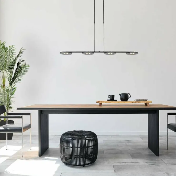 Luminaires Steinhauer Éclairage Led|Suspension Steinhauer Turound LED Noir, 4 lumières
