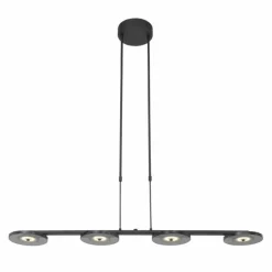 Luminaires Steinhauer Éclairage Led|Suspension Steinhauer Turound LED Noir, 4 lumières