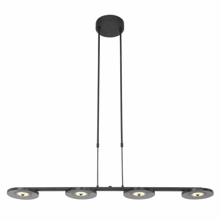 Luminaires Steinhauer Éclairage Led|Suspension Steinhauer Turound LED Noir, 4 lumières