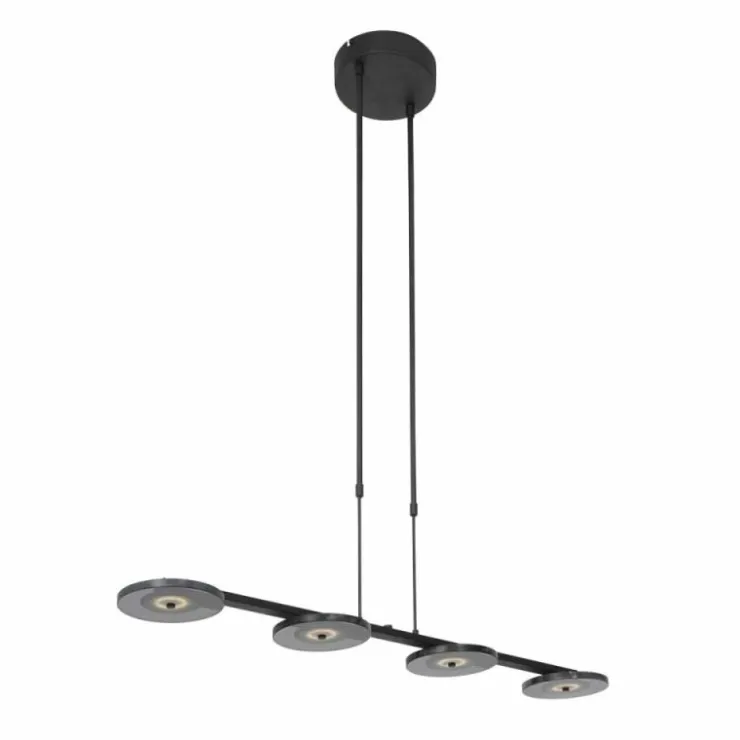 Luminaires Steinhauer Éclairage Led|Suspension Steinhauer Turound LED Noir, 4 lumières